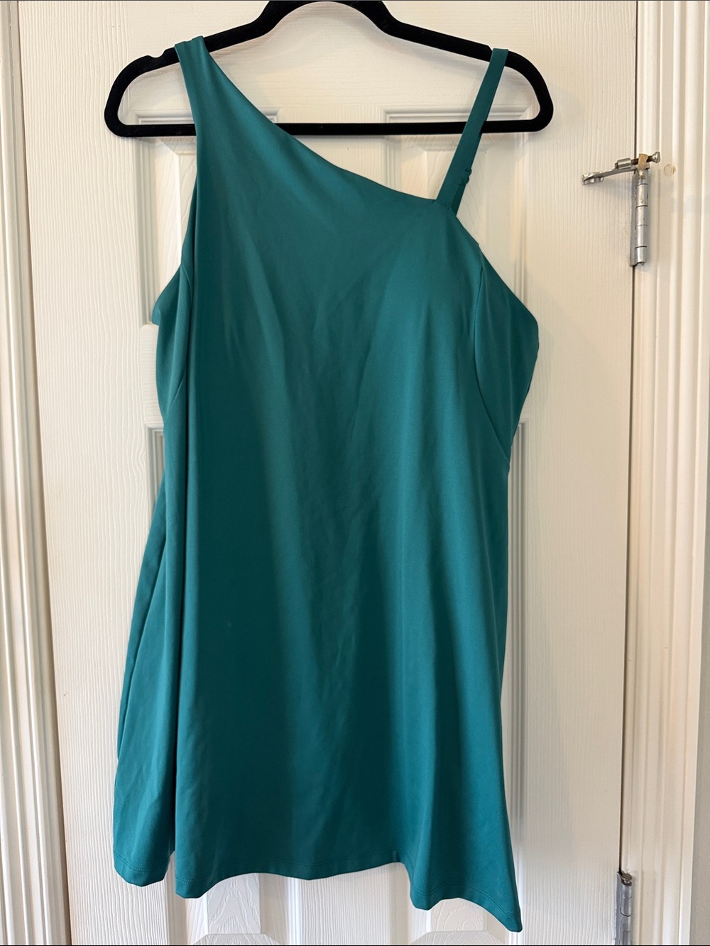 One-Shoulder Teal Athletic Women's Dress